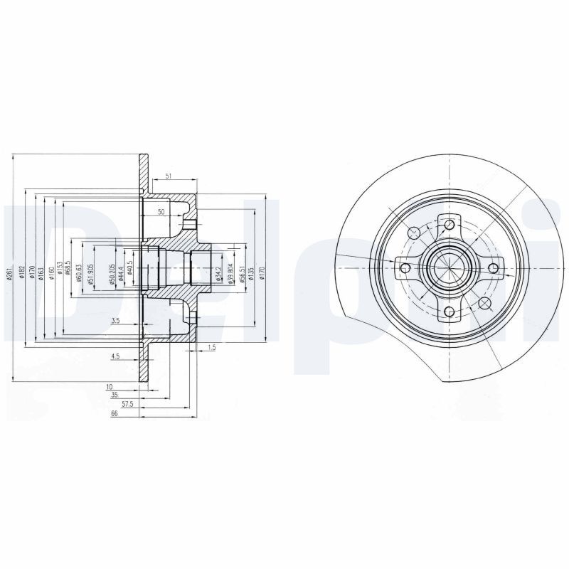 DELPHI BG2571 Brake Disc