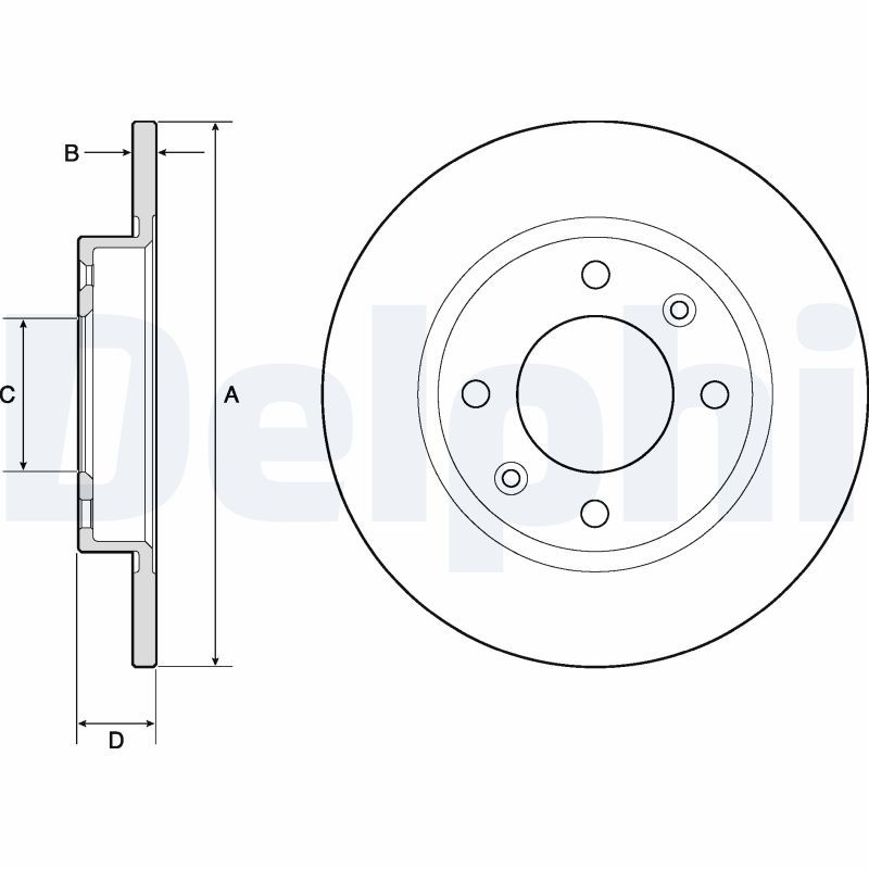 DELPHI BG2572 Brake Disc