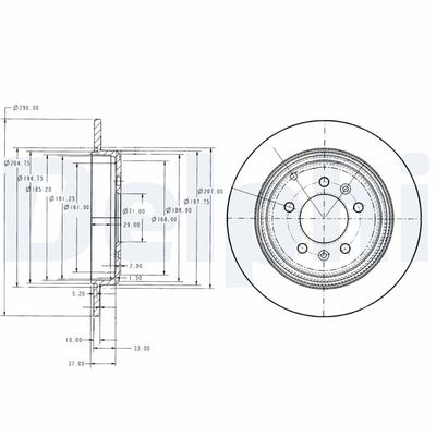 Brake Disc DELPHI BG2573