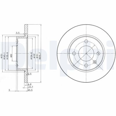 Brake Disc DELPHI BG2576