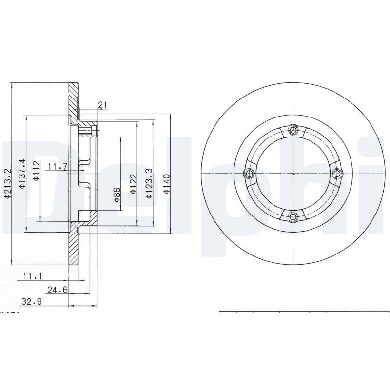 DELPHI BG2580 Brake Disc