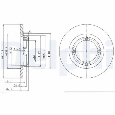 Brake Disc DELPHI BG2580