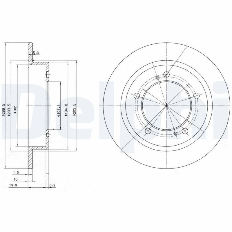 DELPHI BG2584 Brake Disc