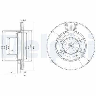 Brake Disc DELPHI BG2591