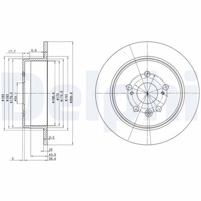 Brake Disc DELPHI BG2594