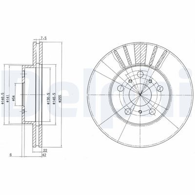 Brake Disc DELPHI BG2596