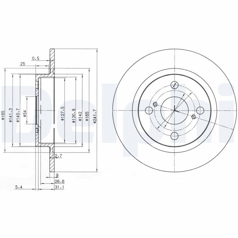 DELPHI BG2598 Brake Disc