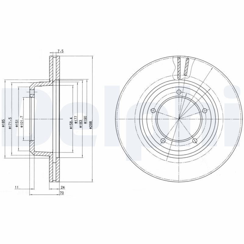 DELPHI BG2612C Brake Disc