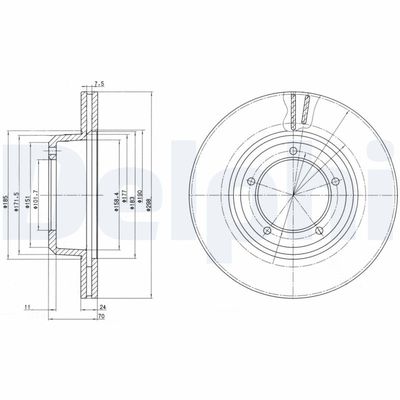 Brake Disc DELPHI BG2612C