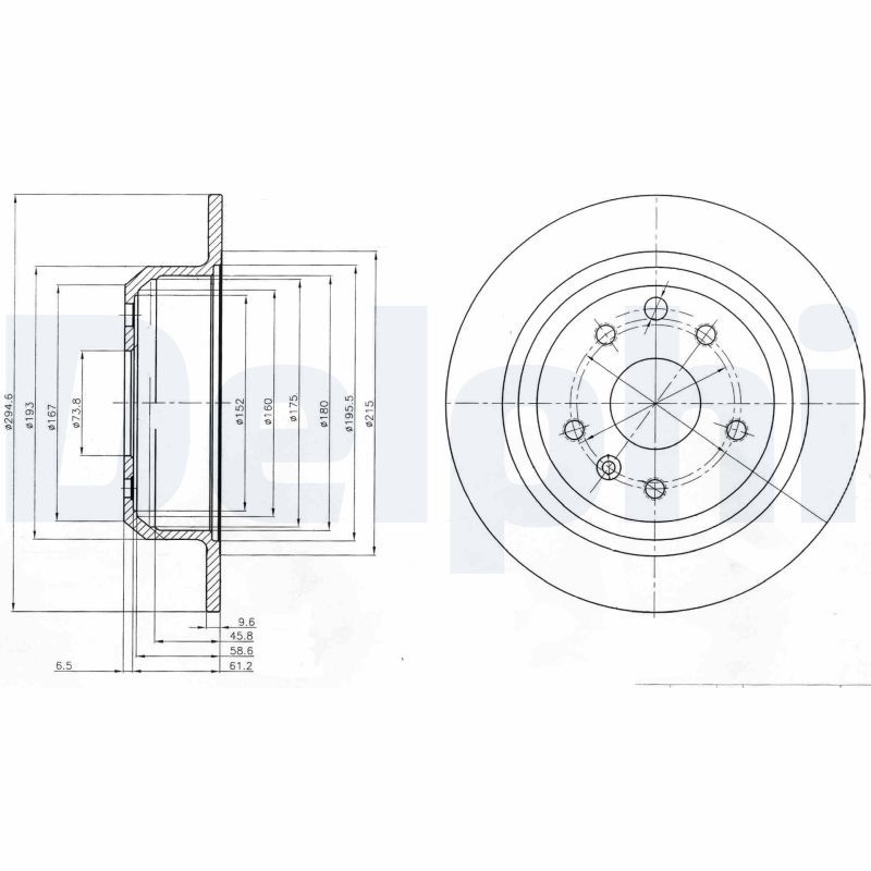 DELPHI BG2614 Brake Disc