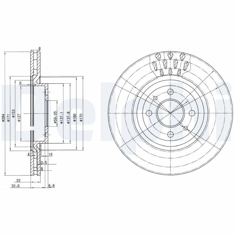 DELPHI BG2617 Brake Disc