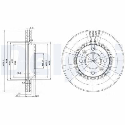 Brake Disc DELPHI BG2619