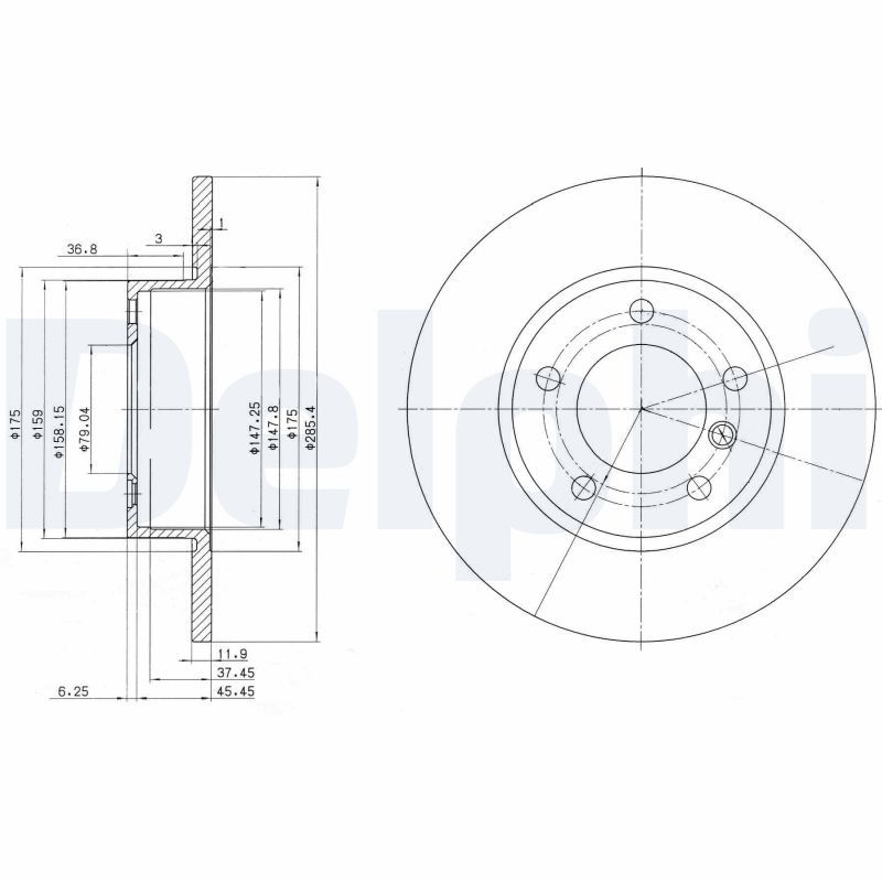 DELPHI BG2622 Brake Disc