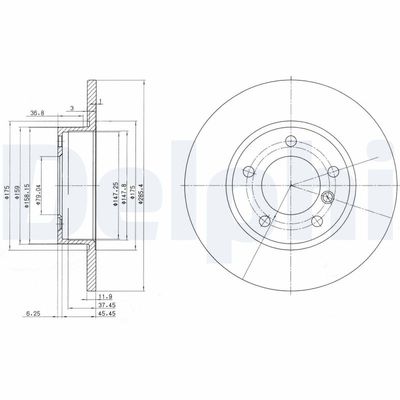 Brake Disc DELPHI BG2622