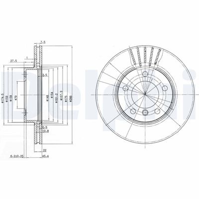Brake Disc DELPHI BG2623