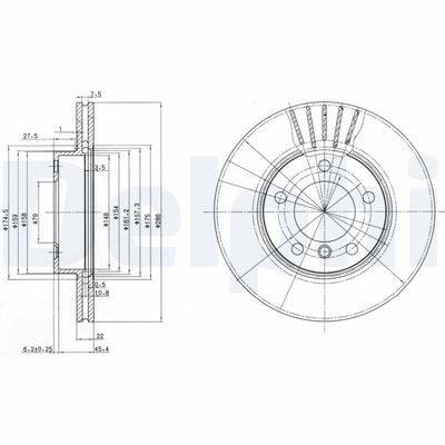 Brake Disc DELPHI BG2623C
