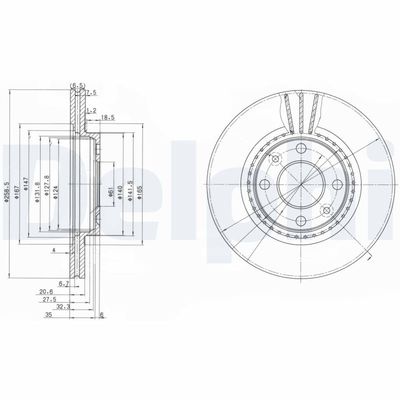 Brake Disc DELPHI BG2625C
