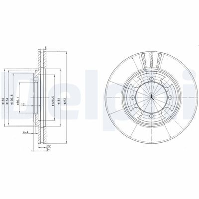 Brake Disc DELPHI BG2628