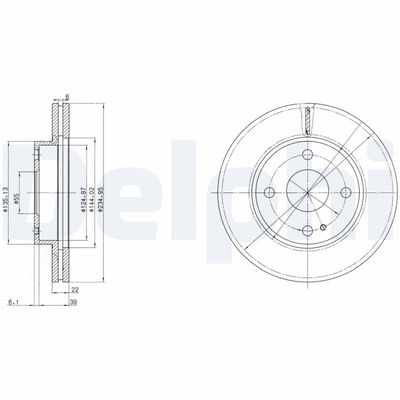 Brake Disc DELPHI BG2629