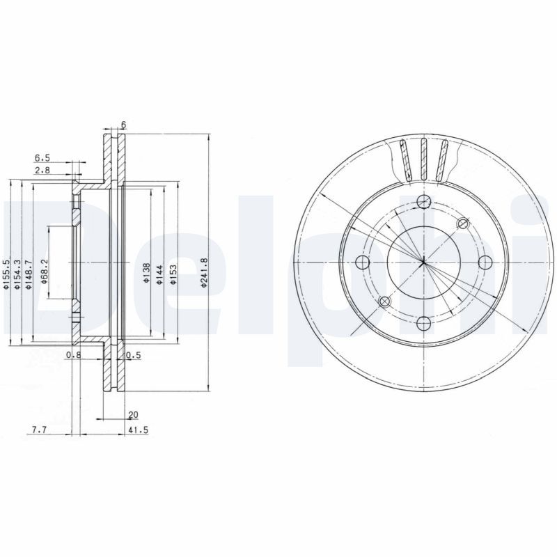 DELPHI BG2632 Brake Disc