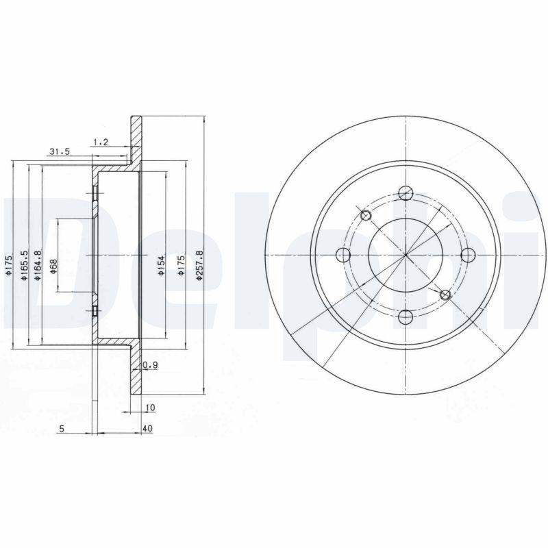 DELPHI BG2633C Brake Disc