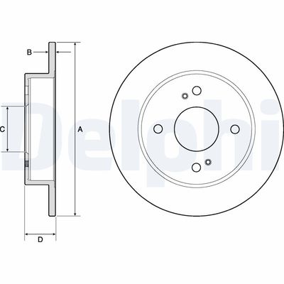 Brake Disc DELPHI BG2634