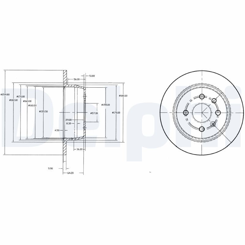 DELPHI BG2635 Brake Disc