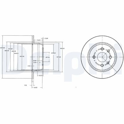 Brake Disc DELPHI BG2635