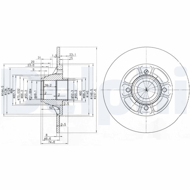DELPHI BG2638 Brake Disc