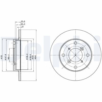 Brake Disc DELPHI BG2646
