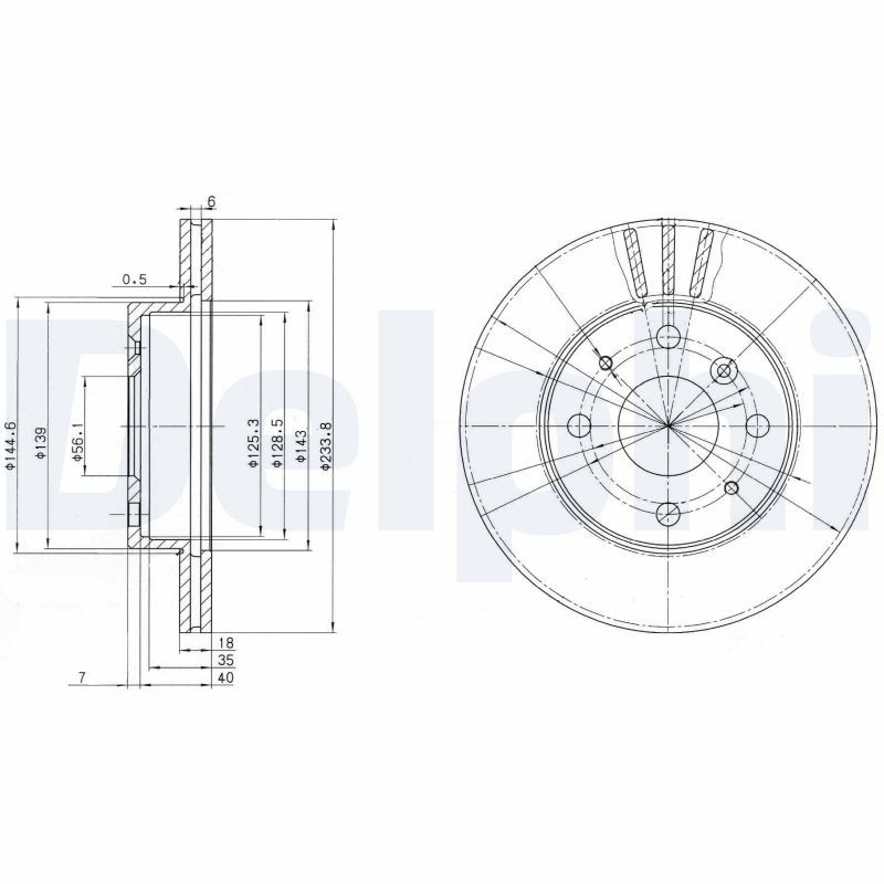 DELPHI BG2656 Brake Disc
