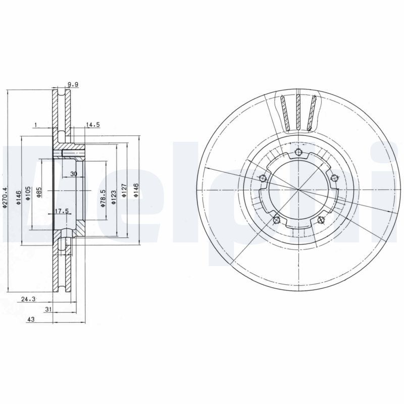 DELPHI BG2663 Brake Disc