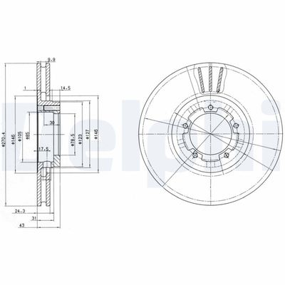 Brake Disc DELPHI BG2663