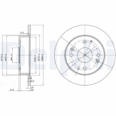 Brake Disc DELPHI BG2666