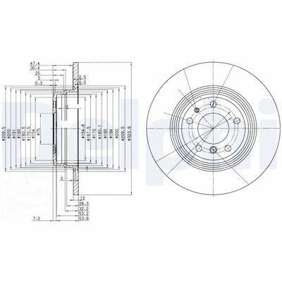 Brake Disc DELPHI BG2671