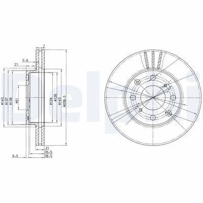 Brake Disc DELPHI BG2673