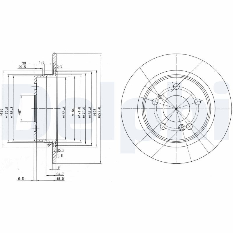 DELPHI BG2676 Brake Disc