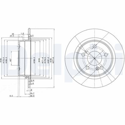 Brake Disc DELPHI BG2676