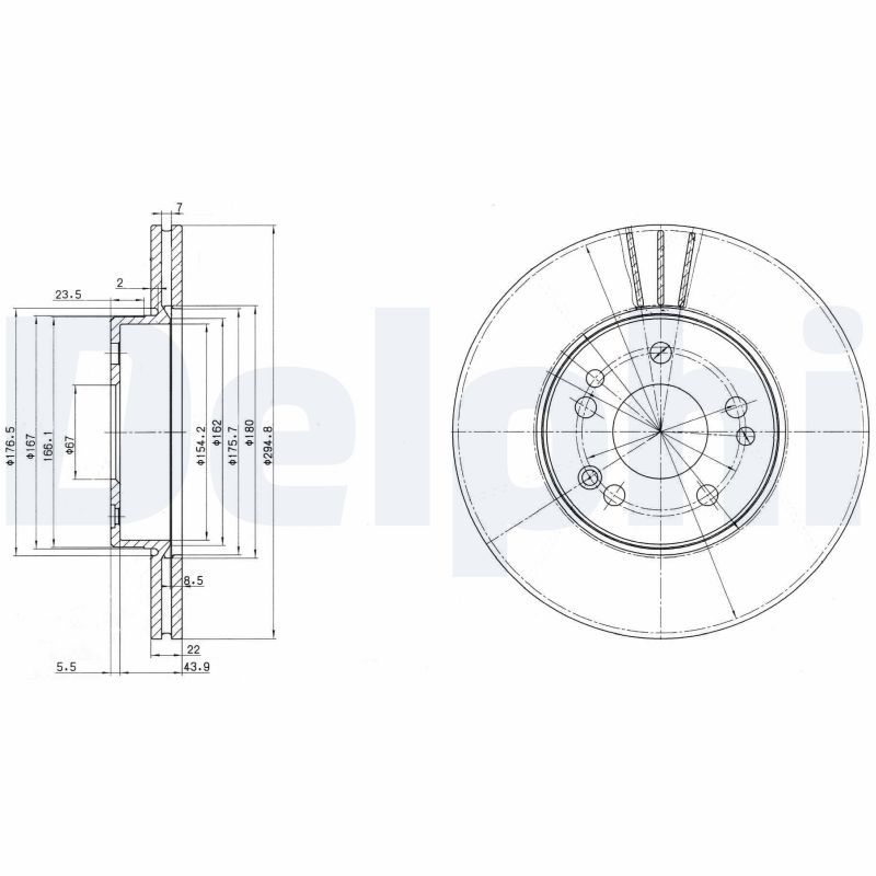 DELPHI BG2677 Brake Disc