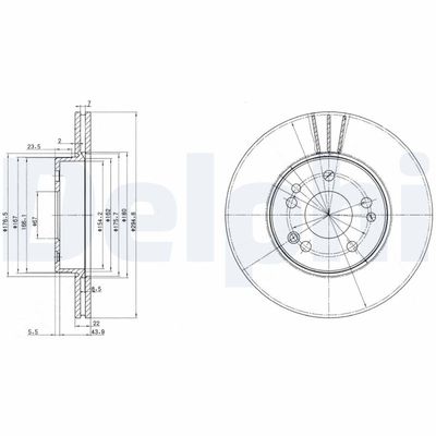 Brake Disc DELPHI BG2677