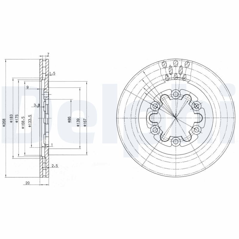 DELPHI BG2678 Brake Disc