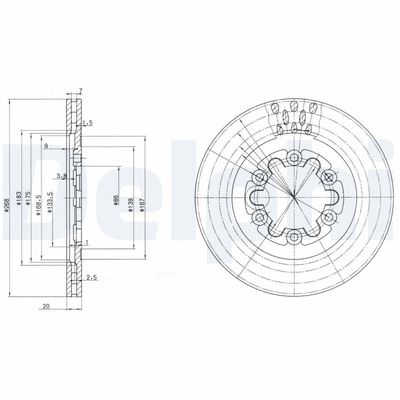 Brake Disc DELPHI BG2678