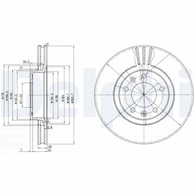 Brake Disc DELPHI BG2688