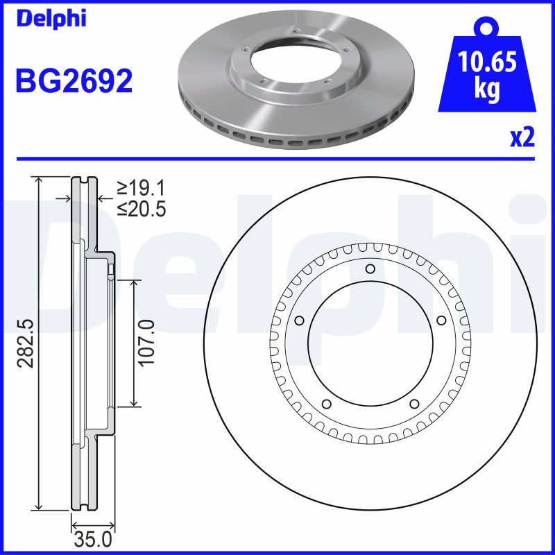 DELPHI BG2692 Brake Disc