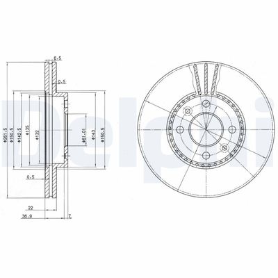 Brake Disc DELPHI BG2693