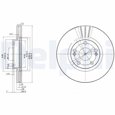 Brake Disc DELPHI BG2697