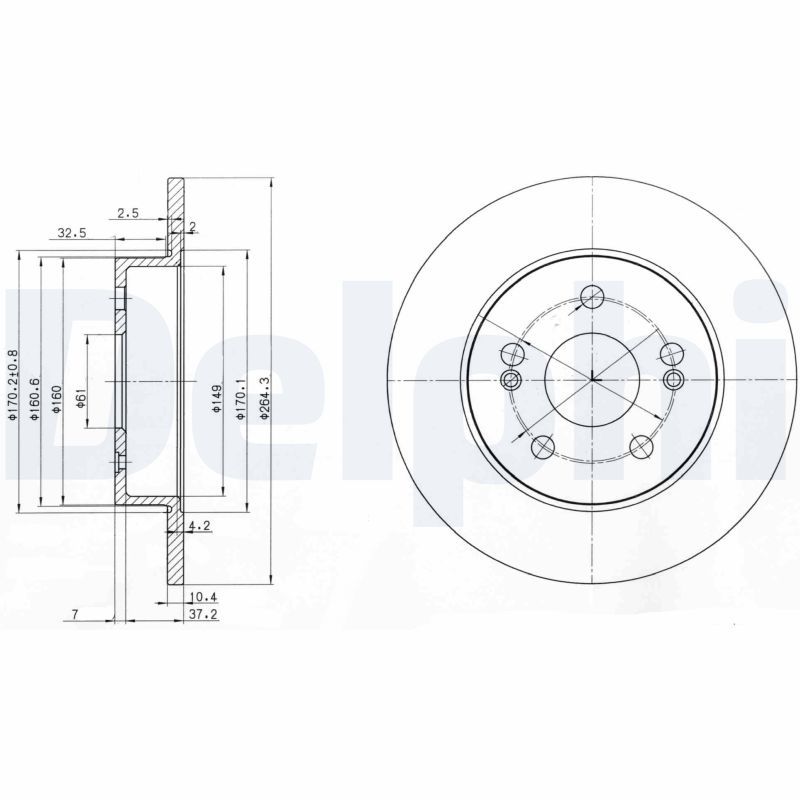 DELPHI BG2698 Brake Disc