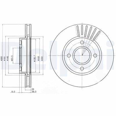 Brake Disc DELPHI BG2699