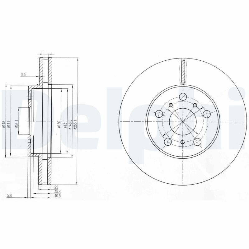 DELPHI BG2711 Brake Disc