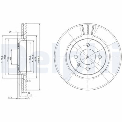 Brake Disc DELPHI BG2712